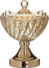 MBAJTESE KARAMELESH GLASS/METAL JAR GOLDEN 19X24CM/CODE 6-70-151-0078