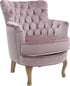 POLTRON VELVET ARMCHAIR IN PURPLE W/WOODEN LEGS  62Χ70Χ75/44CM/CODE 3-50-176-0020