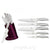 SET THIKASH 6 pcs knife set with stand, dark purple, Kikoza Collection/CODE BH/2269A