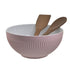 TAS SALLATE PORCELAIN/WOOD SALAD SET PINK D24X11 / CODE 3-60-931-0183