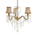 NDRICUES GLASS/PLEXI CHANDELIER W/3 LIGHTS GOLD/CLEAR D47X61/120CM/CODE 3-10-917-0067