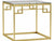 Tavoline METALLIC/GLASS SIDE TABLE GOLDEN 55Χ55Χ55CM/CODE 3-50-529-0008