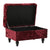 STOL VELVET W/WOODEN LEGS IN BURGUNDY 51X34X32CM/CODE 3-50-721-0139