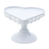 MBAJTESE EMBELSIRASH METALLIC CAKE PLATE 'HEART' WHITE 23Χ21Χ15 /CODE 3-70-207-0148