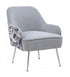 POLTRON VELVET ARMCHAIR GREY 66Χ72Χ80CM/CODE 3-50-104-0399