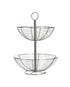 MBAJTESE FRUTASH METAL 2 TIER FRUIT BASKET SILVER Φ30Χ40 / CODE 6-60-373-0029