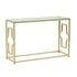 KREDENCE METAL/GLASS CONSOLE TABLE GOLD/CLEAR 120Χ40Χ78CM/CODE 3-50-027-0037