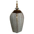 VAZO QERAMIKE CERAMIC VASE WHITE/GOLDEN Φ17Χ37 / CODE 3-70-902-0172