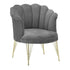 POLTRON VELVET ARMCHAIR GREY 75X75X83/43 / CODE 3-50-012-0006