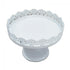 MBAJTESE EMBELSIRASH METALLIC CAKE PLATE WHITE D20Χ15/ CODE 3-70-207-0146