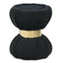 STOL VELVET OTTOMAN BLACK/GOLD D40X50 / CODE 3-50-762-0009