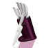 SET THIKASH 6 pcs knife set with stand, dark purple, Kikoza Collection/CODE BH/2269A