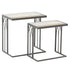 SET TAVOLINASH S/2 WOODEN/METAL NESTING TABLE BLACK/WHITE 60Χ38Χ60 / CODE 3-50-109-0004