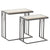 SET TAVOLINASH S/2 WOODEN/METAL NESTING TABLE BLACK/WHITE 60Χ38Χ60 / CODE 3-50-109-0004