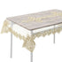 MBULESE TAVOLINE FABRIC TABLECLOTH W/LACE CREME 110X180CM/CODE 3-40-240-0068