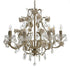 NDRICUES METAL CHANDELIER W/8 LIGHTS CHAMPAGNE/CLEAR 60X60X55CM/CODE 3-10-048-0014