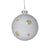 S/6 TOPA PEMEGLASS XMAS BALL WHITE/GOLDEN Φ8 / CODE 2-70-849-0005