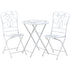 TAVOLINE ME 2 KARRIGE S/3 METAL TABLE AND 2 CHAIRS WHITE D60Χ70 / 40Χ40Χ92 / CODE 3-50-207-0093