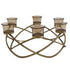 MBAJTESE QIRINJ METAL CANDLE HOLDER GOLD 34X34X13CM/CODE 3-70-983-0025