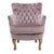 POLTRON VELVET ARMCHAIR IN PURPLE W/WOODEN LEGS  62Χ70Χ75/44CM/CODE 3-50-176-0020