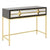 KREDENCE WOODEN CONSOLE TABLE W/MIRROR GOLD/BLACK 100X40X78CM/CODE 3-50-280-0013