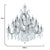 ABAZHUR KRISTAL / CHANDELIER W/18 LIGHTS SILVER/CLEAR D90X78/CODE 3-10-917-0065