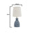 ABAZHUR TAVOLINE CERAMIC TABLE LAMP IN WHITE/CREME/BLUE COLOR D12X29 / CODE 3-15-711-0057