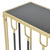 KREDENCE METALIKE METAL/GLASS CONSOLE TABLE GOLD/BLACK 92Χ32Χ78 / CODE 3-50-698-0011