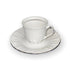 SET FILXHANE 6 COPE COFFEE CUP/SAUCER JASMINEPLATINE  / CODE SET29.001.17PL