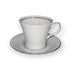 SET FILXHANE 6 COPE TEA CUP/SAUCER II PLATIN/CODE SET06.002.16PL