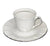 SET FILXHANE 6 COPE COFFEE CUP/SAUCER JASMINEPLATINE  / CODE SET29.001.17PL