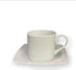 SET FILXHANE 6 COPE COFFEE CUP/SAUCER QUADRO WHITE/CODE SET55.000.17