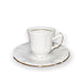 SET FILXHAN 6 COPE COFFEE CUP/SAUCER REGINA GOLD/CODE SET53.001.17GL