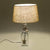 ABAZHUR TAVOLINE GLASS/METAL TABLE LUMINAIRE BEIGE/CLEAR D34Χ54CM/CODE 3-15-065-0005