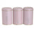 SET VAZO S/3 METAL COFFEE/SUGAR/TEA CANISTER PINK D10X16CM/CODE 6-60-151-0016