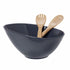 SALLATJERE PORCELANI BLACK  ME LUGE BAMBU/CODE 26.000.931